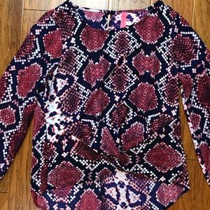 Eight Sixty Brand Blue and Pink Blouse